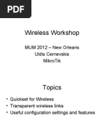 Mikrotik Wireless Workshop