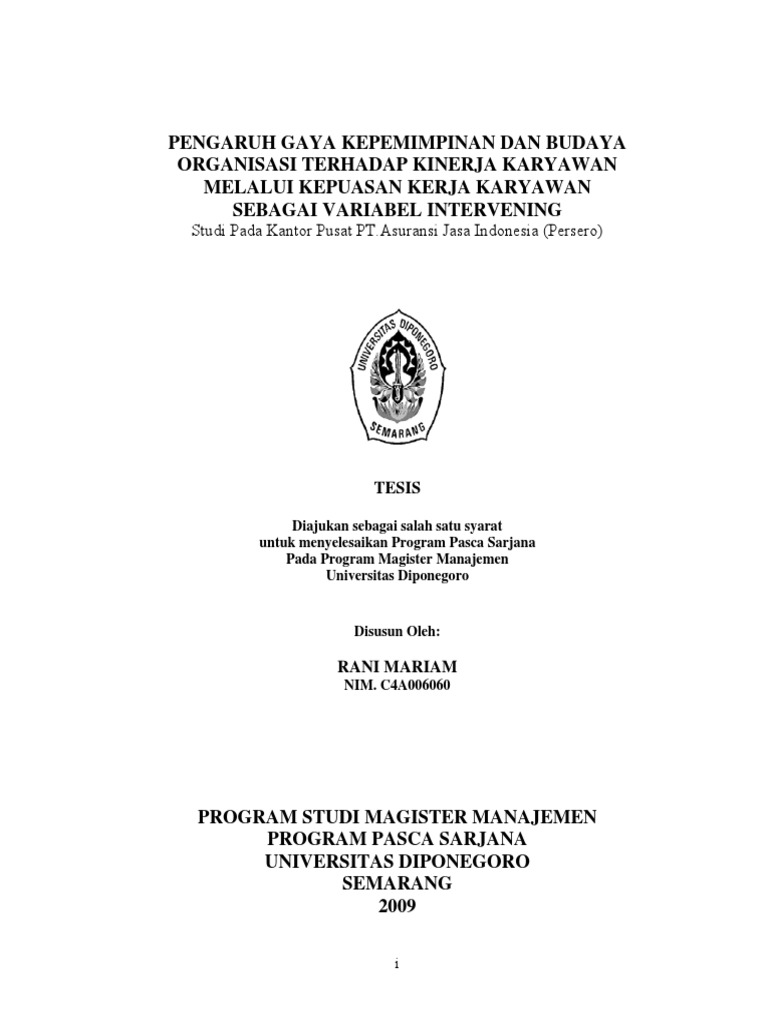 Contoh Tesis Sem | PDF