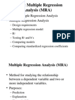 Topics: Multiple Regression Analysis (MRA)