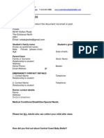 Enrolment Form 2010