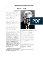 Russell Ackoff's Pioneering Role in Operational Research