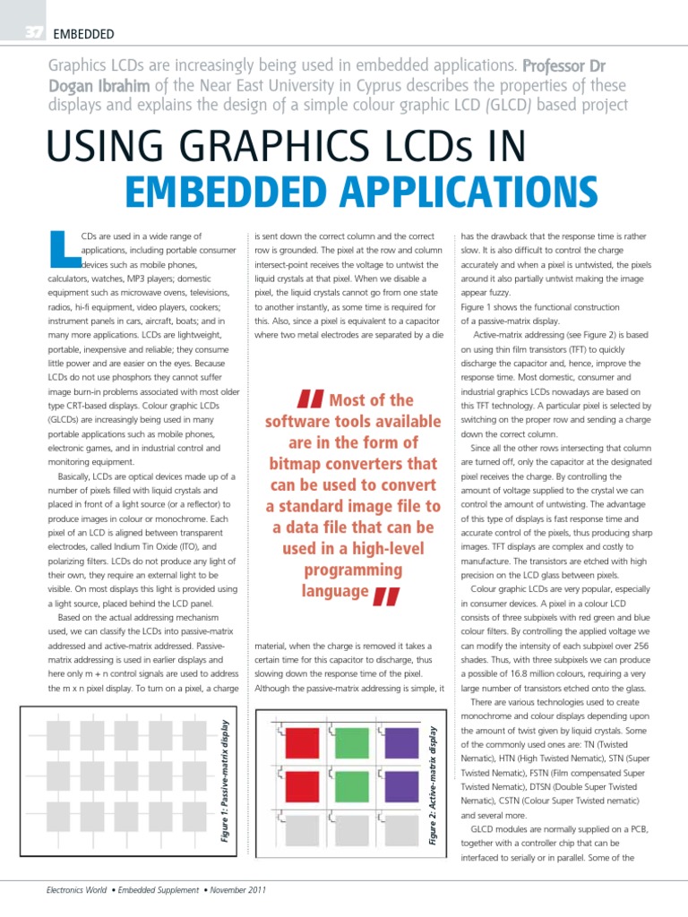 Embedded Applications: Using Graphics Lcds in | PDF | Liquid Crystal ...