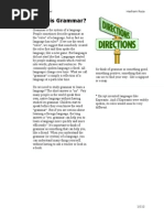 Parts of Speech Table DDD