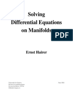 Solving Differential Equations On Manifolds: Ernst Hairer
