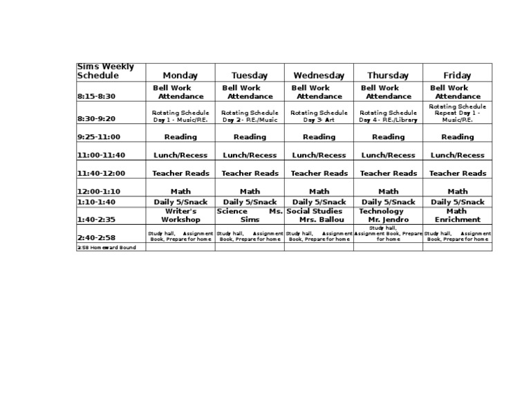 Schedule | PDF | Foreign Language Studies | Art