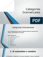 Categorías Gramaticales