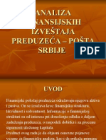 Analiza Finansijskih Izvestaja Preduzeca PTT Srbija