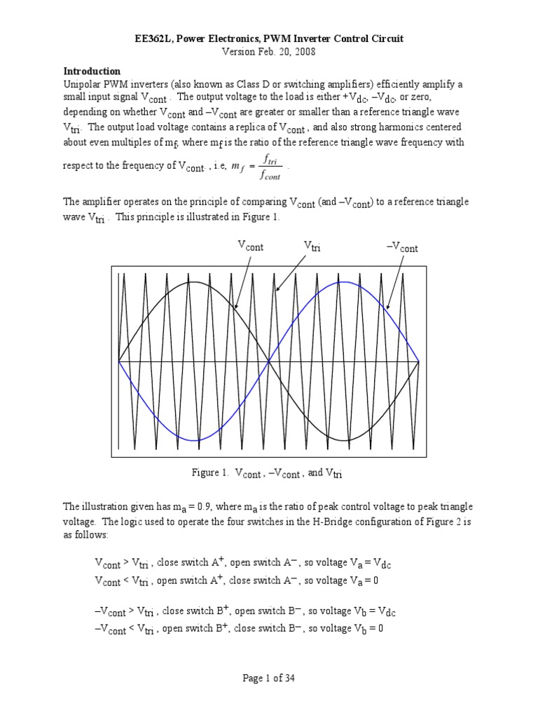 PWM Inverter Control Circuit Guide | PDF | Power Electronics | Power ...
