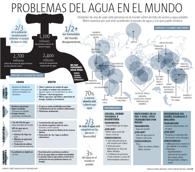 INFOGRAFÍA: Problemas Del Agua en El Mundo | PDF