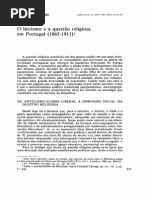 O Laicismo e a Questão Religiosa Em Portugal