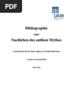 Bibliographie Zum Nachleben Des Antiken Mythos