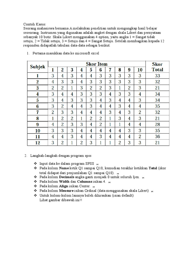 Cara Uji Validitas Dengan Spss Pdf