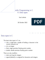 Scientific Programming in C II. Data Types: Susi Lehtola