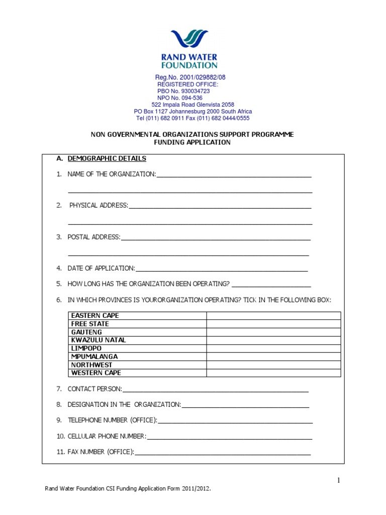NGO Application Form PDF | PDF | Economies | Government