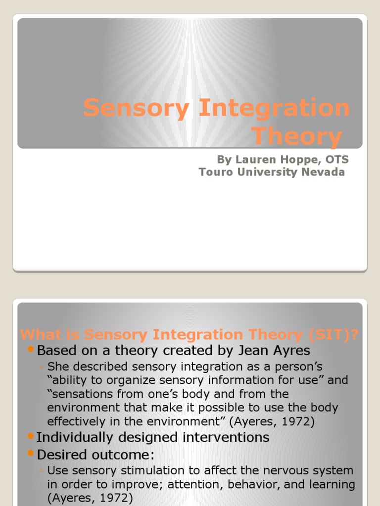 Sensory Integration Theory and Autism | PDF | Sensory Processing ...