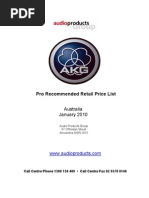 Download Akg Aus Price List Jan 10 Rrp by Radio Parts SN25933169 doc pdf