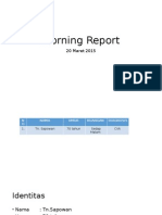 Morning Report Syaraf 20 Maret