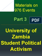 University of Zambia Student Political Activism, Select Materials On The 1976 Events-Part 3