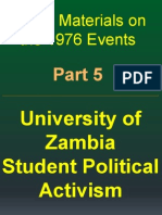 University of Zambia Student Political Activism, Select Materials On The 1976 Events-Part 5