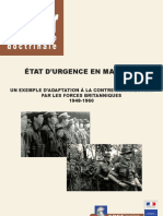 "ETAT D'URGENCE EN MALAISIE : un exemple d'adaptation à la contre-insurrection par les forces britanniques 1948-1960"