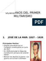 Gobiernos Del Primer Militarismo Peruano