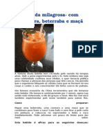 Bebida Milagrosa_cenoura, Beterraba e Maça e Um Pouco de Limão_previne Cancer
