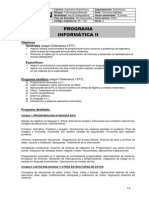 Informatica II 2014 Programa