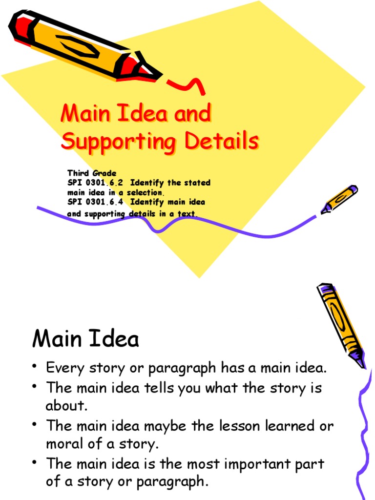 Main Idea and Supporting Details Guide | PDF | Travel