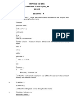 Computer Science Marking Scheme 2015