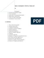 Paper III - Analytical Paper On Development, Statistics, Finance and Management: 1.development Economics