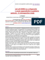 White blood cell (WBC) as a diagnostic parameter in acute appendicitis in pediatric patients - A retrospective study