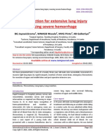 Lung resection for extensive lung injury causing severe hemorrhage