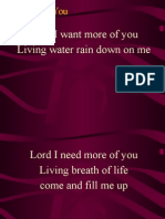 Lord I Want More of You Living Water Rain Down On Me