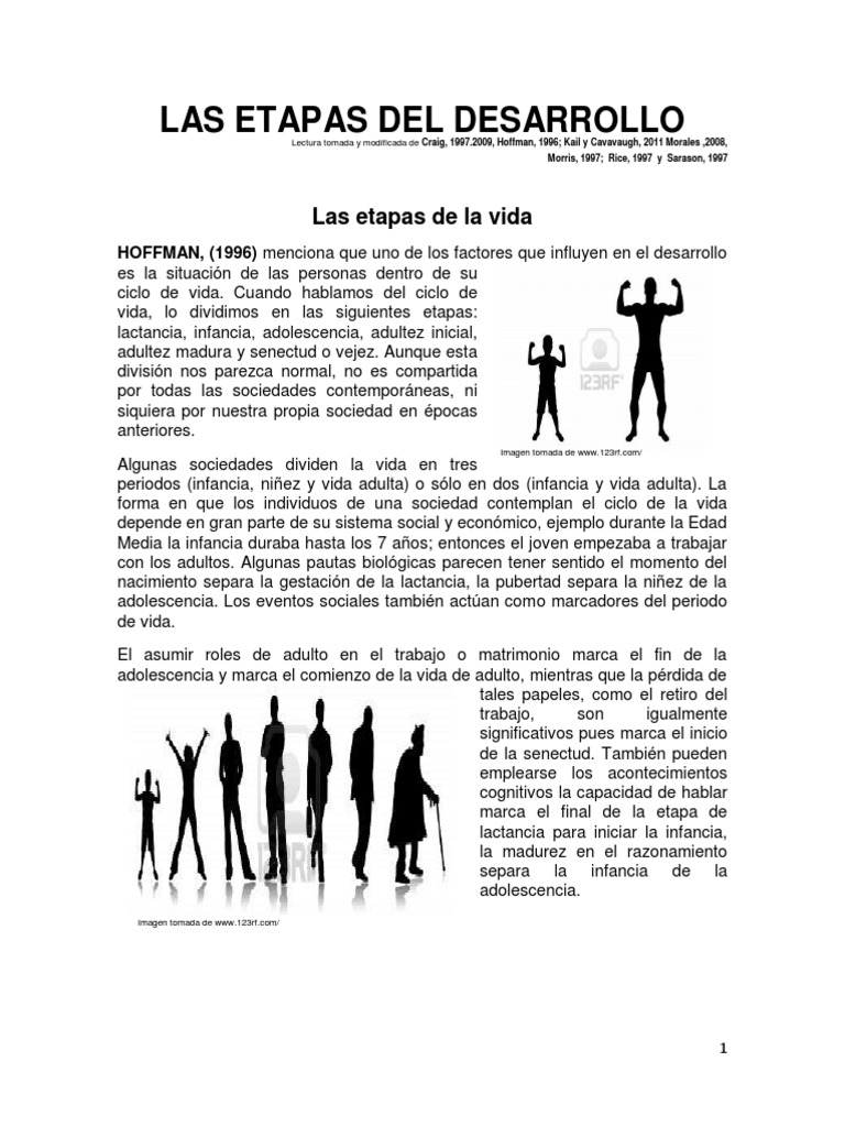 Etapas del Desarrollo Humano | PDF | Adultos | Adolescencia