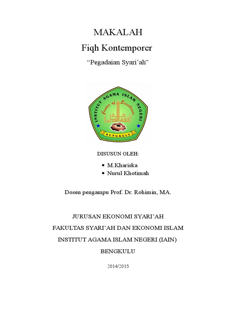 Makalah Pegadaian Syariah PDF