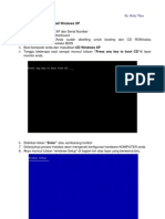 Langkah Instalasi Windows XP