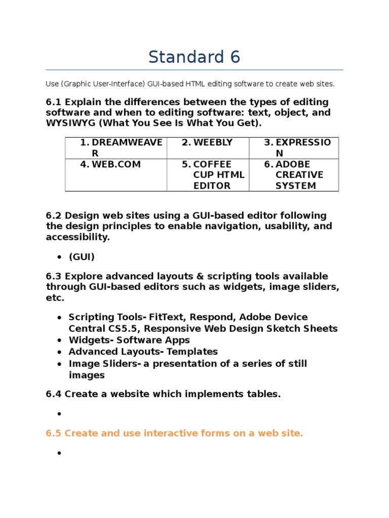 Standard 6 | PDF