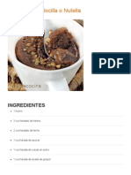 Receta de Mug Cake de Nocilla o Nutella - Divina Cocina