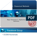 ECE60 - Numerical Methods: Engr. Charmaine C. Paglinawan Instructor