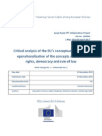 FRAME - Critical Analysis of The EU's Conceptualisation and Operationalisation of The Concepts of Human Rights, Democracy and Rule of Law
