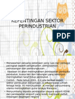 KEPENTINGAN SEKTOR PERINDUSTRIAN