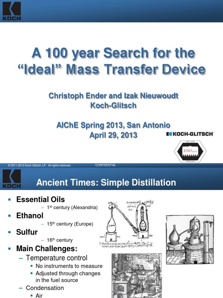 100 Year Search Ideal Mass Transfer Device | PDF | Distillation | Patent