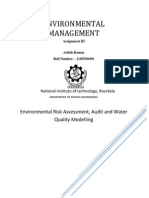Environmental Risk Assessment, Audit and Water Quality Modelling