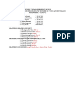 Outline Assignment 2 Chemical Product Design