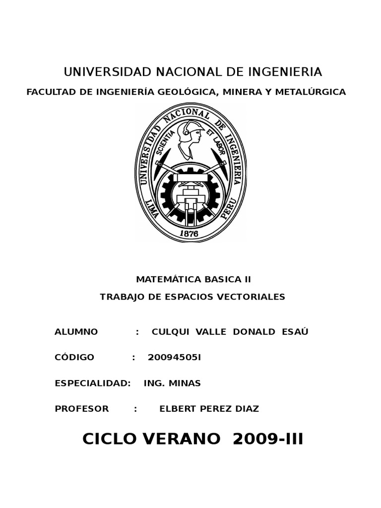 Espacio Vectorial Basicas II
