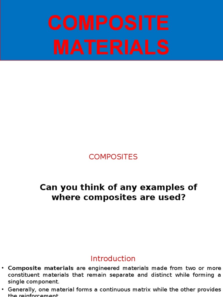 Overview of Composite Materials | PDF | Composite Material | Fiberglass
