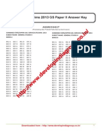UPPSC PCS Pre Exam 2013 Paper 2 CSAT Answer Key 26 June 2013