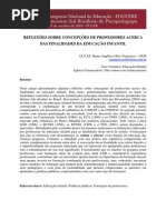 Reflexões Sobre Concepções de Professores Acerca