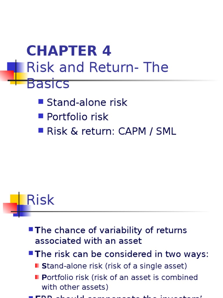 Understanding Stand-Alone Risk in Investments | PDF | Capital Asset ...