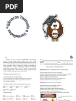 Gêneros Textuais e Variedades Textuais - Caderno de Exercícios